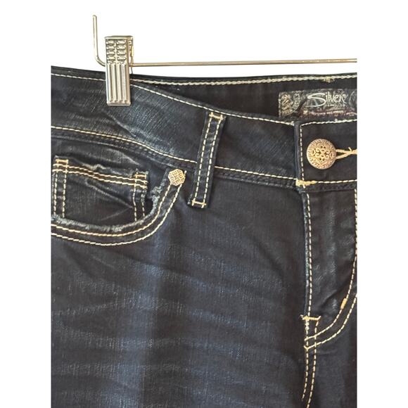Silver Jeans Co Suki Mid Slim Bootcut Jeans W29 L35 Dark Wash Indigo - Picture 4 of 11